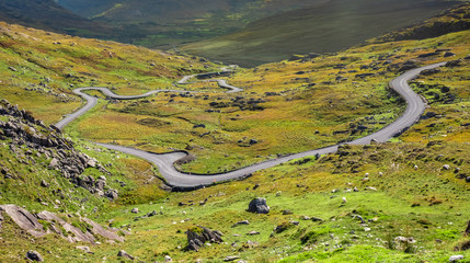 Healy pass, Ring of Beara, relatively unexplored and less known to tourists than the Ring of Kerry. Lush natural beauty, wild landscapes, unspoilt seascapes and wildlife. © Luis