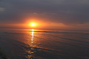 Fototapeta premium beautiful sea sunset 