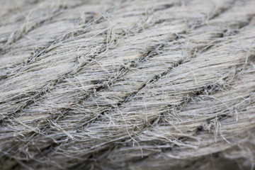 Close up of grey twisted rope texture