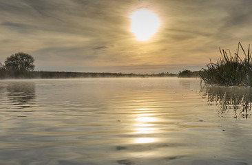 morning fog over the river