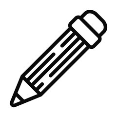 Fototapeta premium Outline Pencil vector icon isolated on white background. Linear symbol for mobile app and web design.