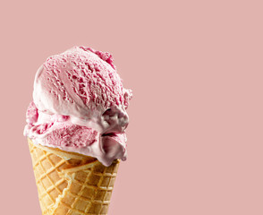 pink ice cream