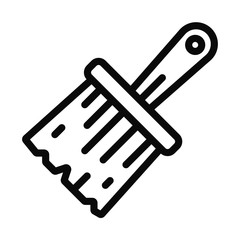 Fototapeta premium Outline Paint brush icon isolated on white background. Modern, simple vector sign for mobile app and web design.