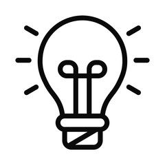 Light bulb vector icon