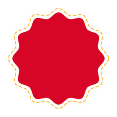 label empty template on white background