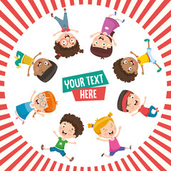 Vector Illustration Of Happy Children