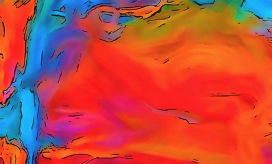 Abstract pretty background in vibrant funny colors. Colorful graphic painted texture. Beauty print. Digital bright pattern for design work. Acrylic style. Psychedelic crazy art.