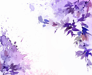 Watercolor tree branches