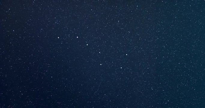 4K Time Lapse of Ursa Major or Big Dipper or Great Bear constellation