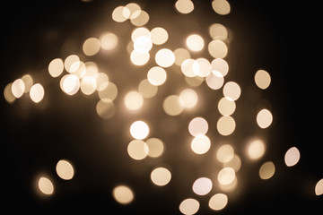 abstract christmas background with bokeh lights