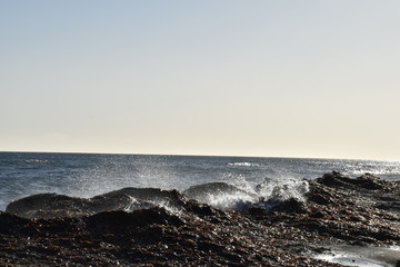 waves on the beach