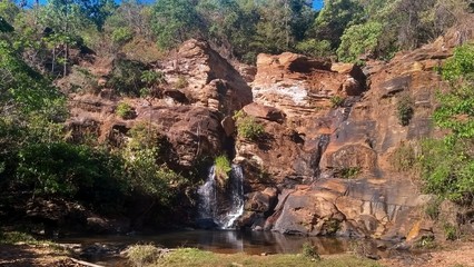 Ogo Waterfall in Pilar de Goiás, Brazil