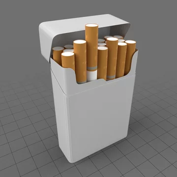 3d model cigarette box Open cigarette box Stock 3D asset