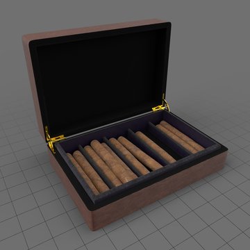 Open cigar box