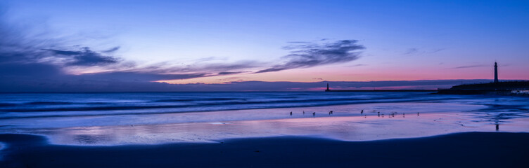 Seaburn beach Winter sunrise sunderland uk