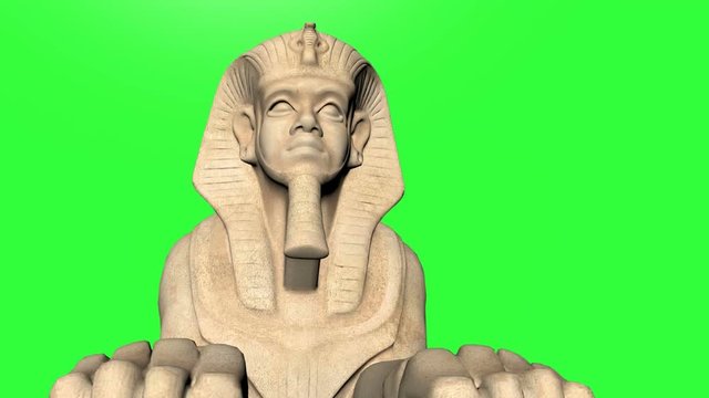 HD Green screen of Egyptian Sphinx