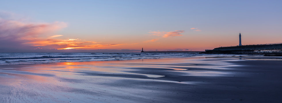 Seaburn Beach Winter Sunrise Sunderland Uk