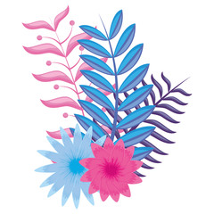 Fototapeta na wymiar tropical flowers design