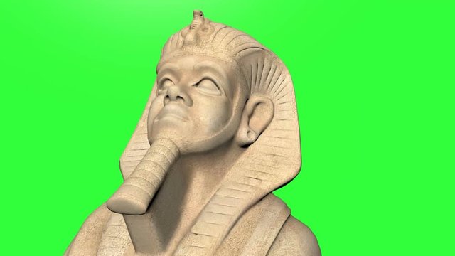 HD Green screen of Egyptian Sphinx