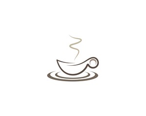 Coffee cup logo template vector icon