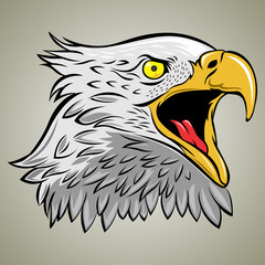Head of Eagle Mascot Logo Vector Illustration