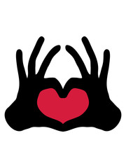 Obraz premium form umriss 2 hände paar team hand zeichen halbes herz liebe verliebt handherz form finger clipart design