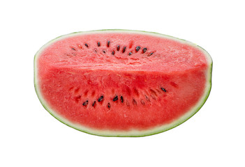 Watermelon top view isolated on white