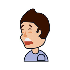 young man sad avatar character