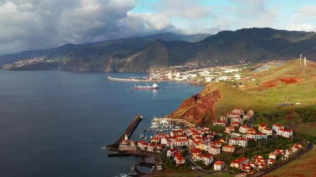 Ponta de Sao Lourenco, Madeira island. Aerial nature view.