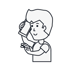 young man talking on smartphone