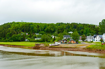 Alma village in the Albert County, New Brunswick, Canada is centered on the small delta of the Upper Salmon River.