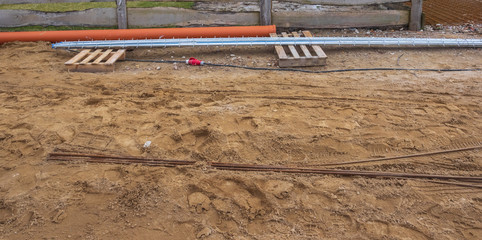 Material auf einer Baustelle