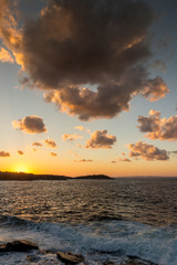 Obraz premium Amazing Sunset Landscape of the rocks at the coastline of Chernomorets, Burgas region, Bulgaria