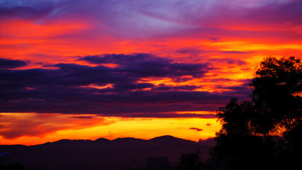 Twilight sunrise view as background