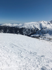 Fototapeta na wymiar Amazing Winter view from Todorka peak, Pirin Mountain, Bulgaria