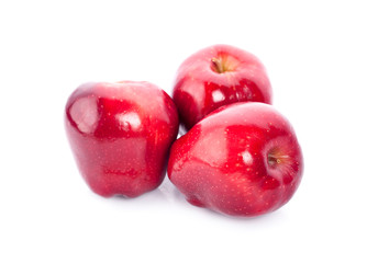 Obraz premium fresh ripe apple fruits isolated on white background - Image