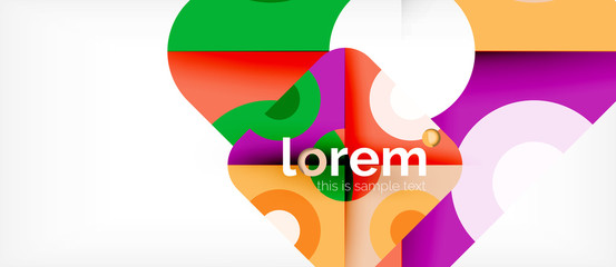 Abstract round elements composition background, organic design