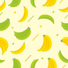 Seamless pattern with banana vector