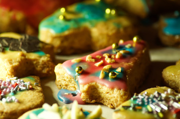delicious colorful christmas cookies