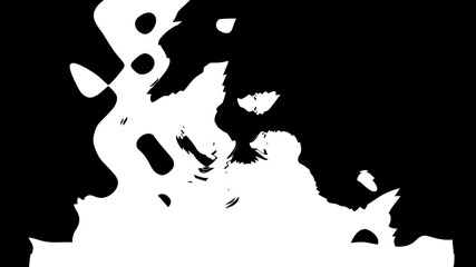 Obraz na płótnie Canvas Black and white transition, 3d render computer generating background