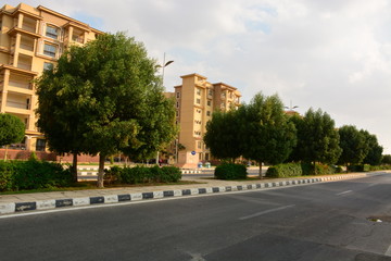 Obraz premium residential area in a new constructed district in Egypt