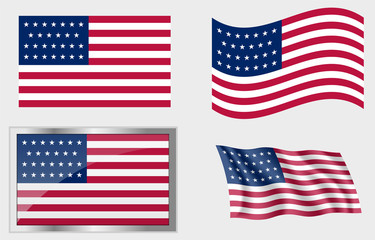 Flag of the US 27 Stars