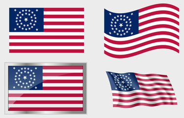 Flag of the US 34 Stars Version 2