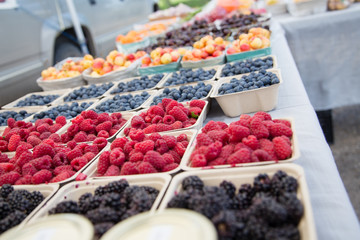 berries at farmer's market
