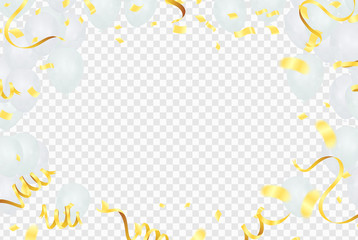 Celebration party banner with balloons background. Sale Vector illustration.Sale, Anniversary and Club Design