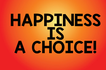 Text sign showing Happiness Is A Choice. Conceptual photo Stay happy all the time cheerful inspired motivated Blank Color Rectangular Shape with Round Light Beam Glowing in Center