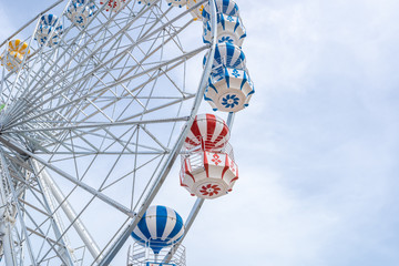 Ferris Wheel, low angle view of a big Ferris Wheel - Image.