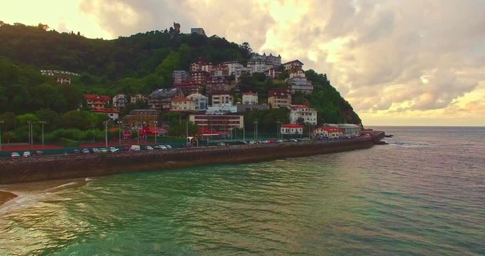 The coast of San Sebastian in Spain