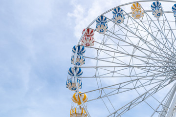 Ferris Wheel, low angle view of a big Ferris Wheel - Image.