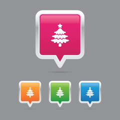 Christmas Tree Pin Marker Icons